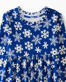 Holiday Print Rib Dress in Let It Snow - main