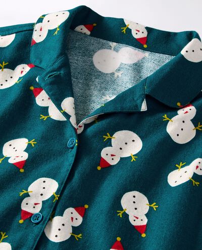 Women's Holiday Flannel Pajama Set in Frosty Friends - main