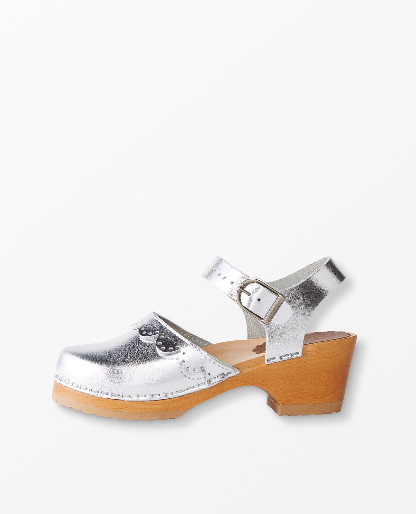 silver clogs