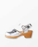 Handmade Mary Jane Clogs By Hanna in Silver - main