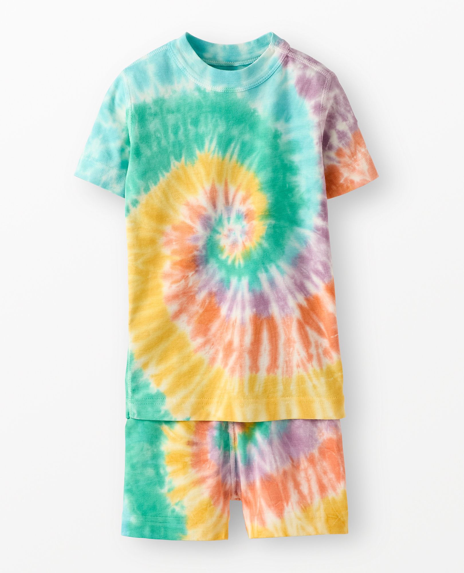 HannaJams™ Pajama Set in Multi-Colored Spiral Tie Dye SU26 - main