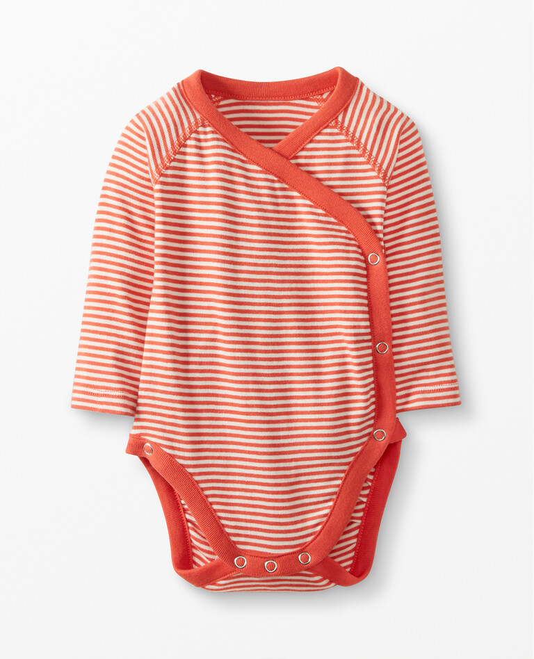 Baby Side Snap Bodysuit In Organic Cotton in Red Pepper - main