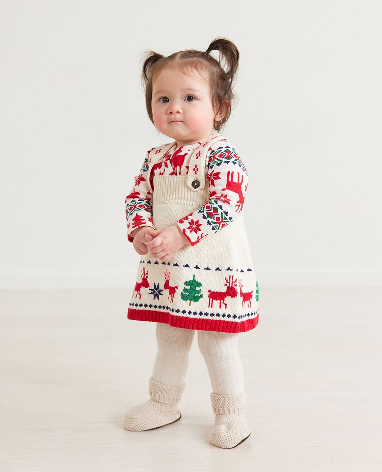 Baby Holiday Sweater Dress | Hanna Andersson