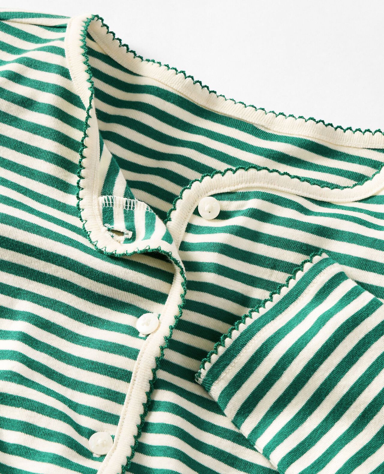 Women's Cardigan Pajama Set in Fir Tree/Ecru - main