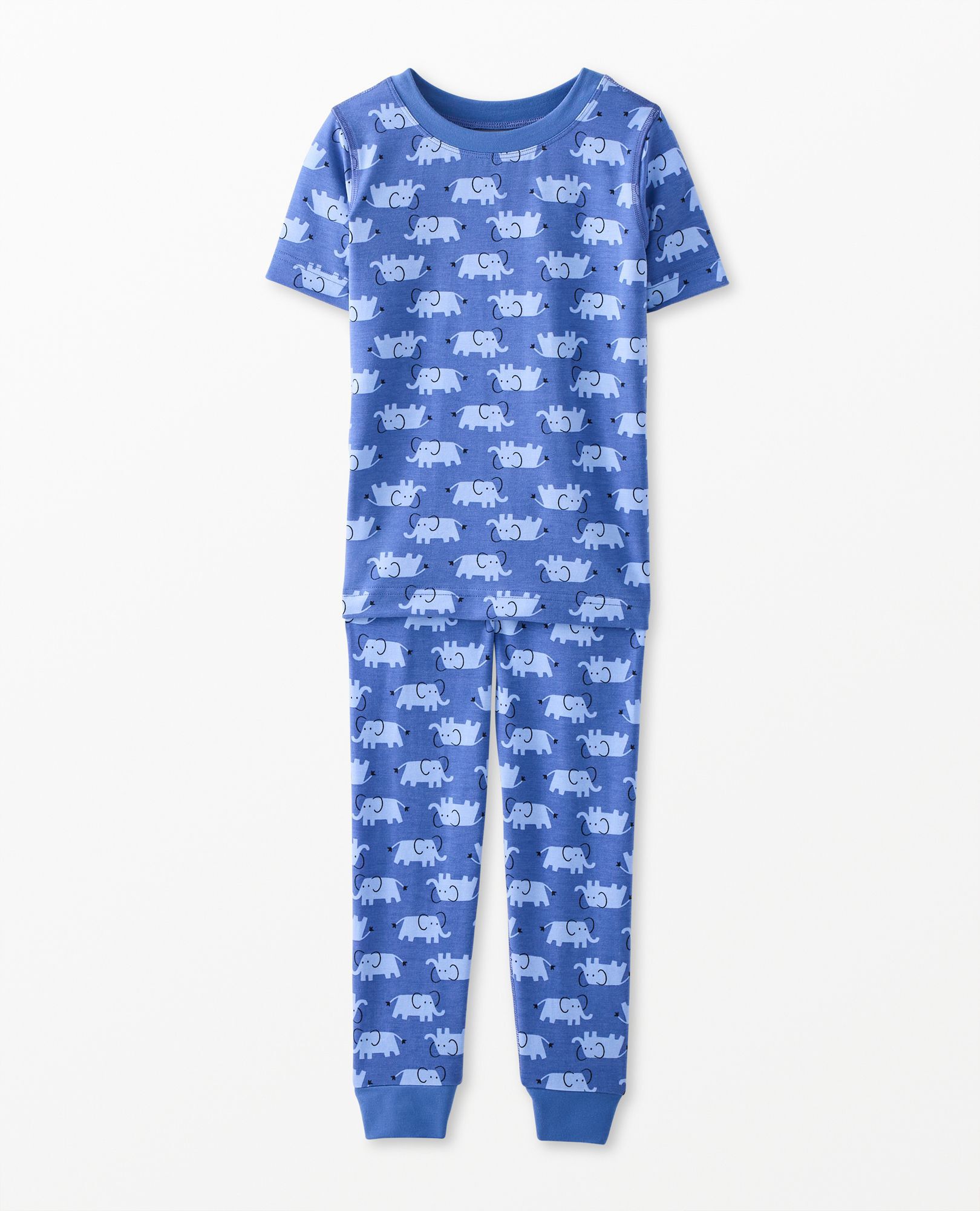 HannaSoft™ Pajama Set in Emma the Elephant on Dutch Blue - main