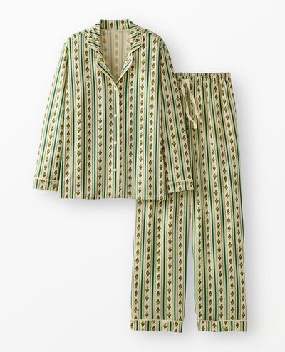 Women's Dr. Seuss Grinch HannaSoft™ Long Sleeve Pajama Set in Grinch Wallpaper - main