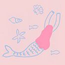 Crossback Skater Dress with Pockets in Mermaids on Pale Peony - swatch