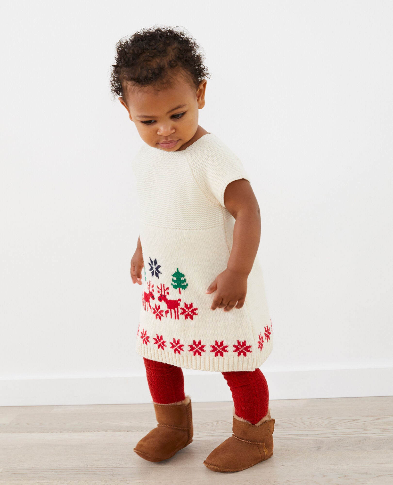 dear deer sweater dress