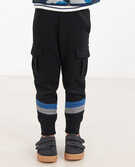 Slim Cargo Sweatpants In French Terry in Black - main
