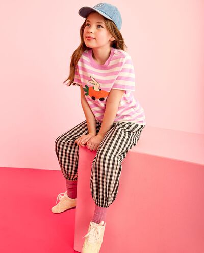 Poplin Parachute Pants in Black/Ecru Gingham - main