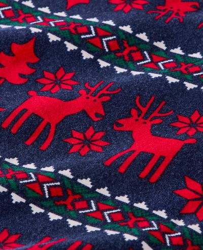 Kids Holiday Flannel Nightgown in Dear Deer on Navy - main