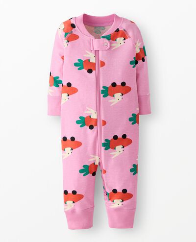 Easter HannaJams™ Sleeper in Carrot Cars on Pink - main