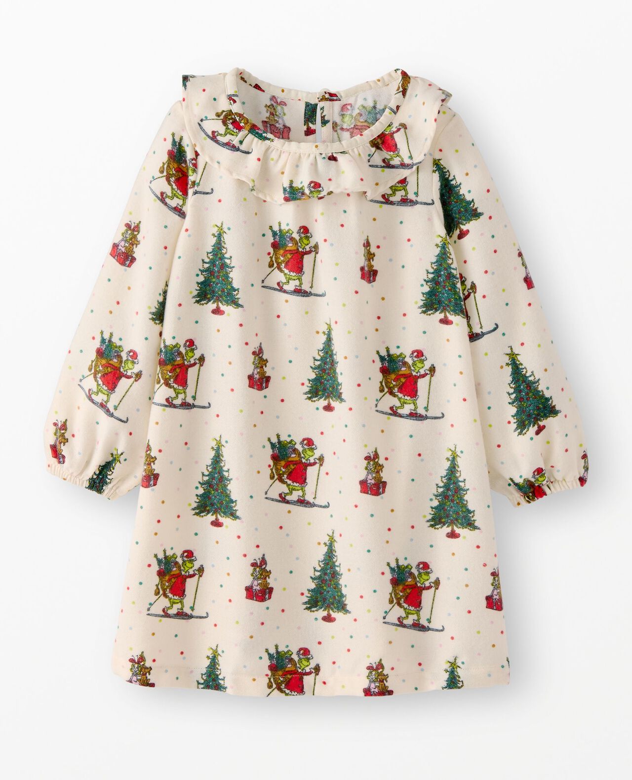 Dr. Seuss Grinch Flannel Nightgown in Skiing Grinch - main