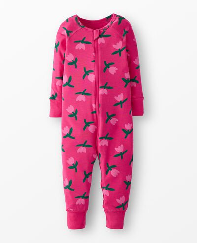 HannaSoft™ Stretch Sleeper in Tulips on Beetroot Pink - main