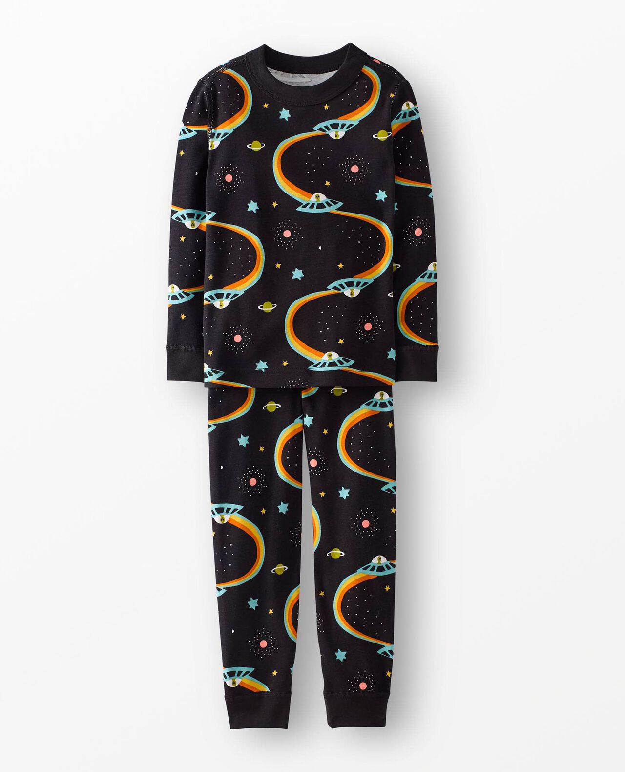 HannaJams™ Pajama Set in Out of This World on Black - main