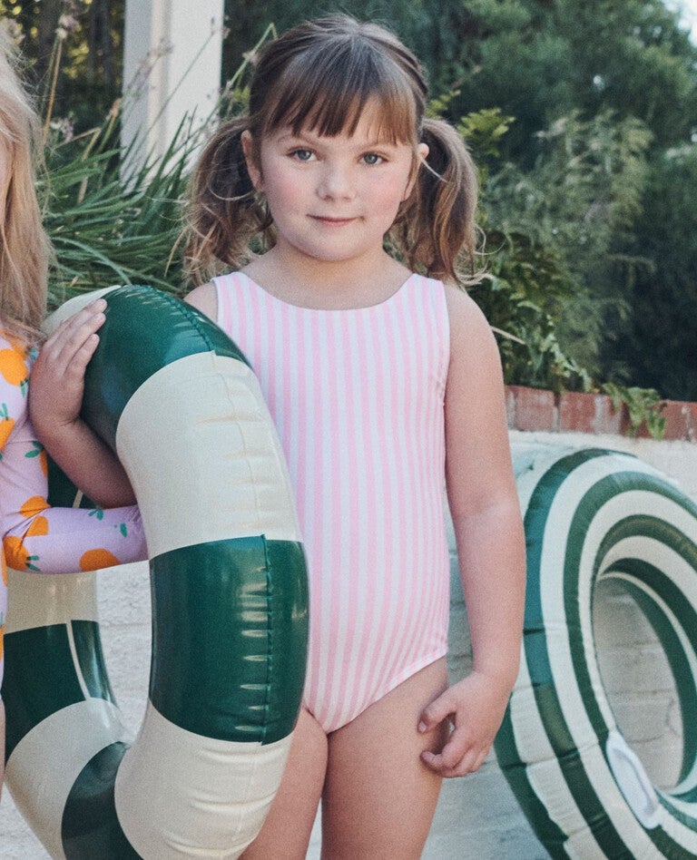 One-Piece Rainbow Back Swimsuit in Pink Lilac/Hanna White - main