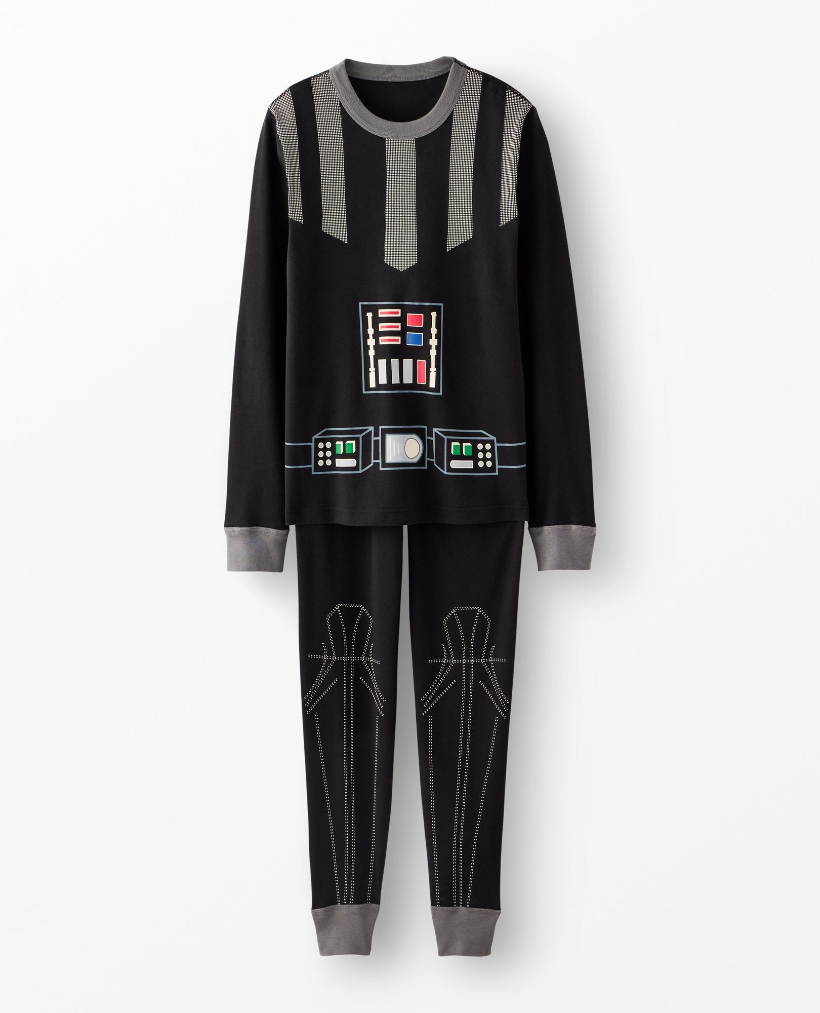 Adult STAR WARS™ Long John Pajama Set in Darth Vader Black - main