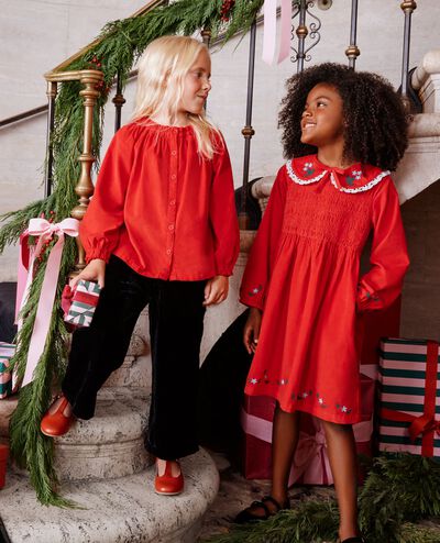 Velvet Wide Leg Pants in Black - main