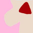 Ribbed T-Shirt & Flare Pants Set in White Flower on Pink - swatch