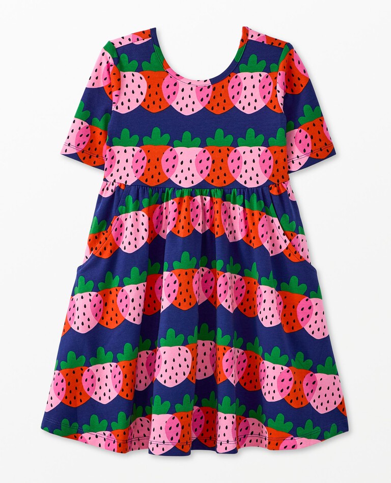 Skater Dress with Pockets in Dreamy Berries - main
