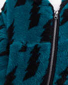 Print Recycled Marshmallow Fleece Jacket in Lightning Bolt - main
