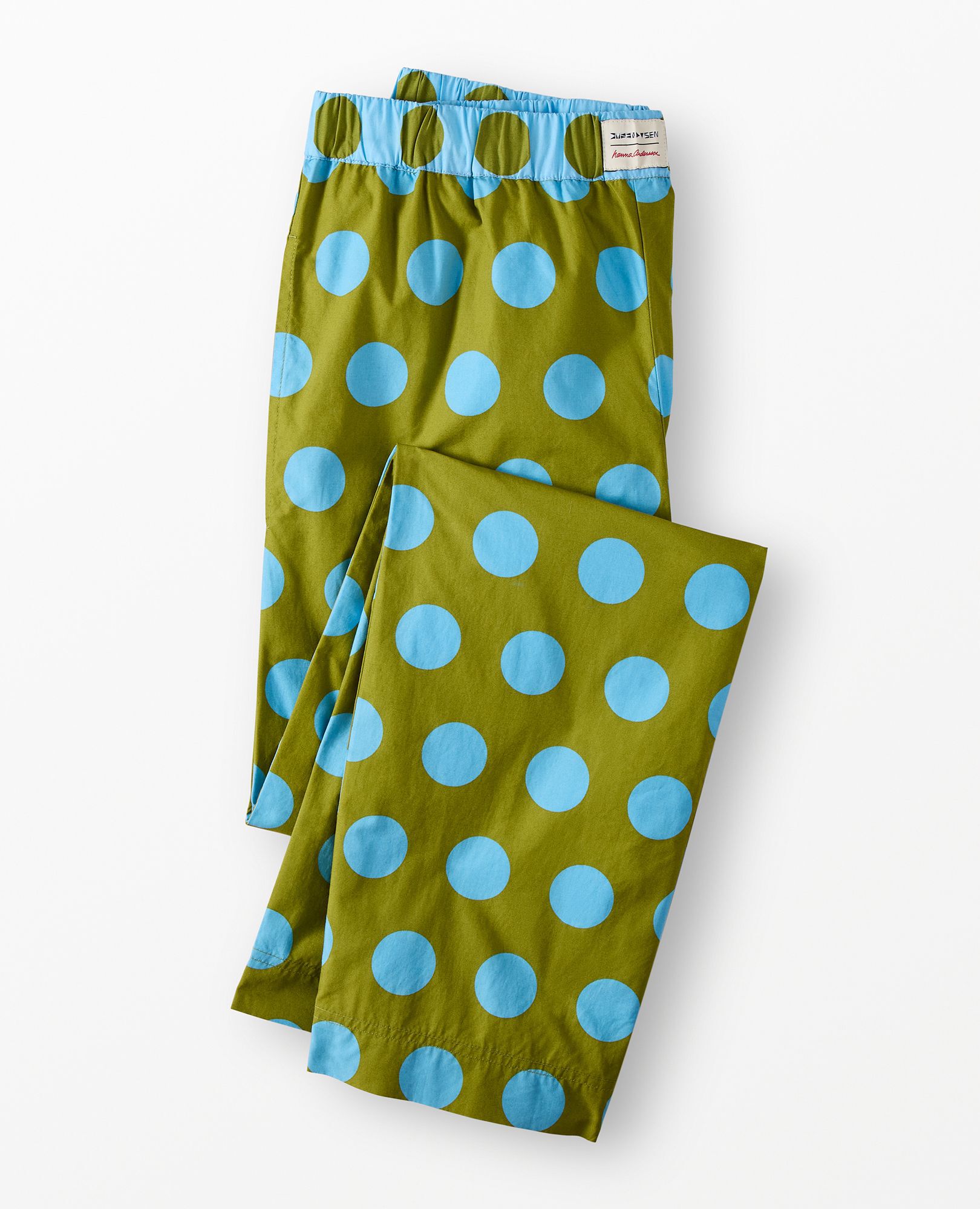 Adult Dusen Dusen Poplin Pajama Pants in Alaskan Blue/Golden Cypress Dots - main