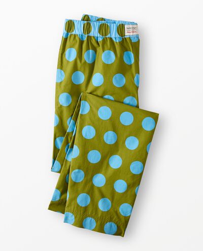 Adult Dusen Dusen Poplin Pajama Pants in Alaskan Blue/Golden Cypress Dots - main