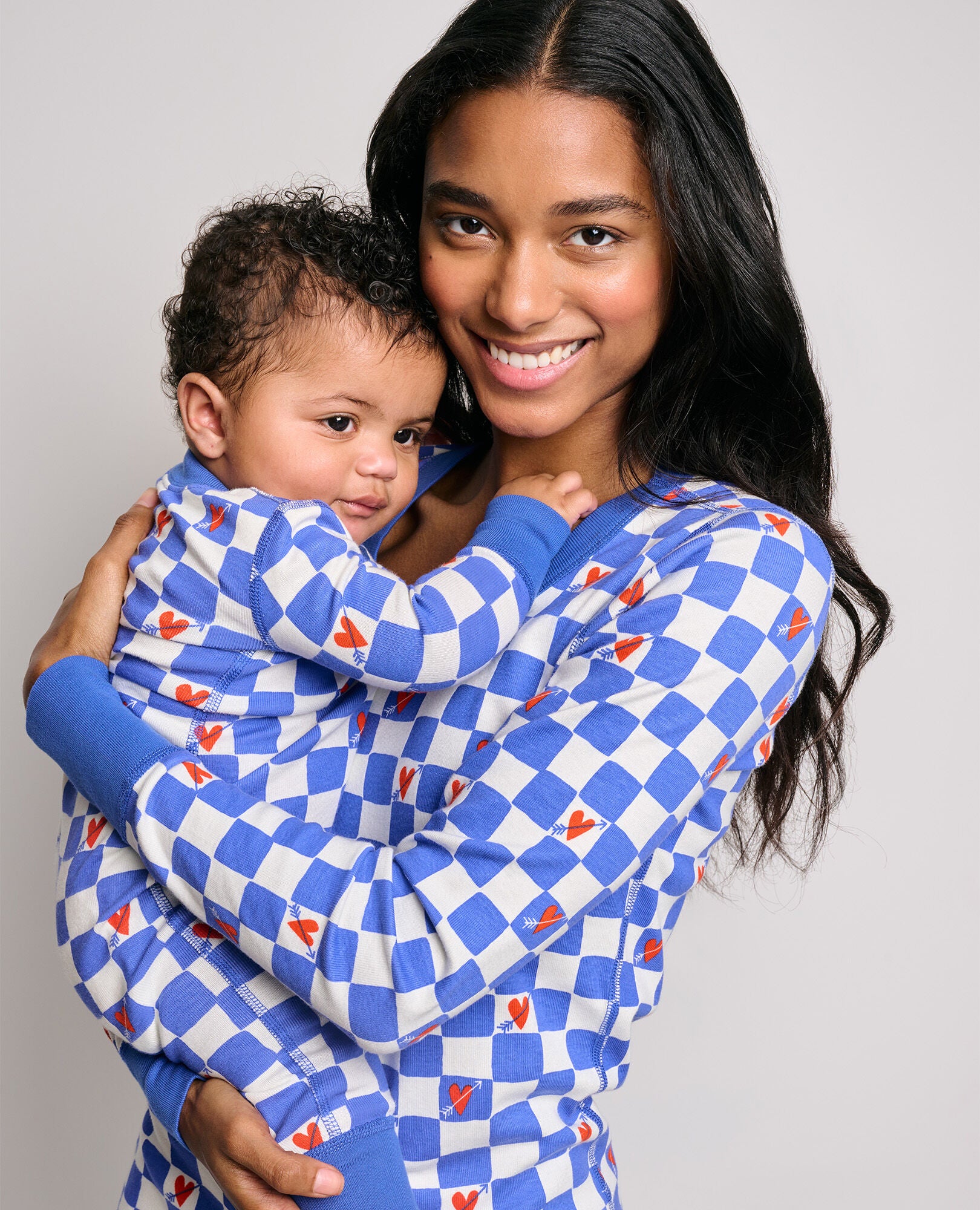 Hearts on Cheerful Checkerboard Matching Pajama Set Hanna Andersson