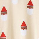 Adult Holiday Long John Pajama Set in Scandi Santa on Almond Oil - swatch