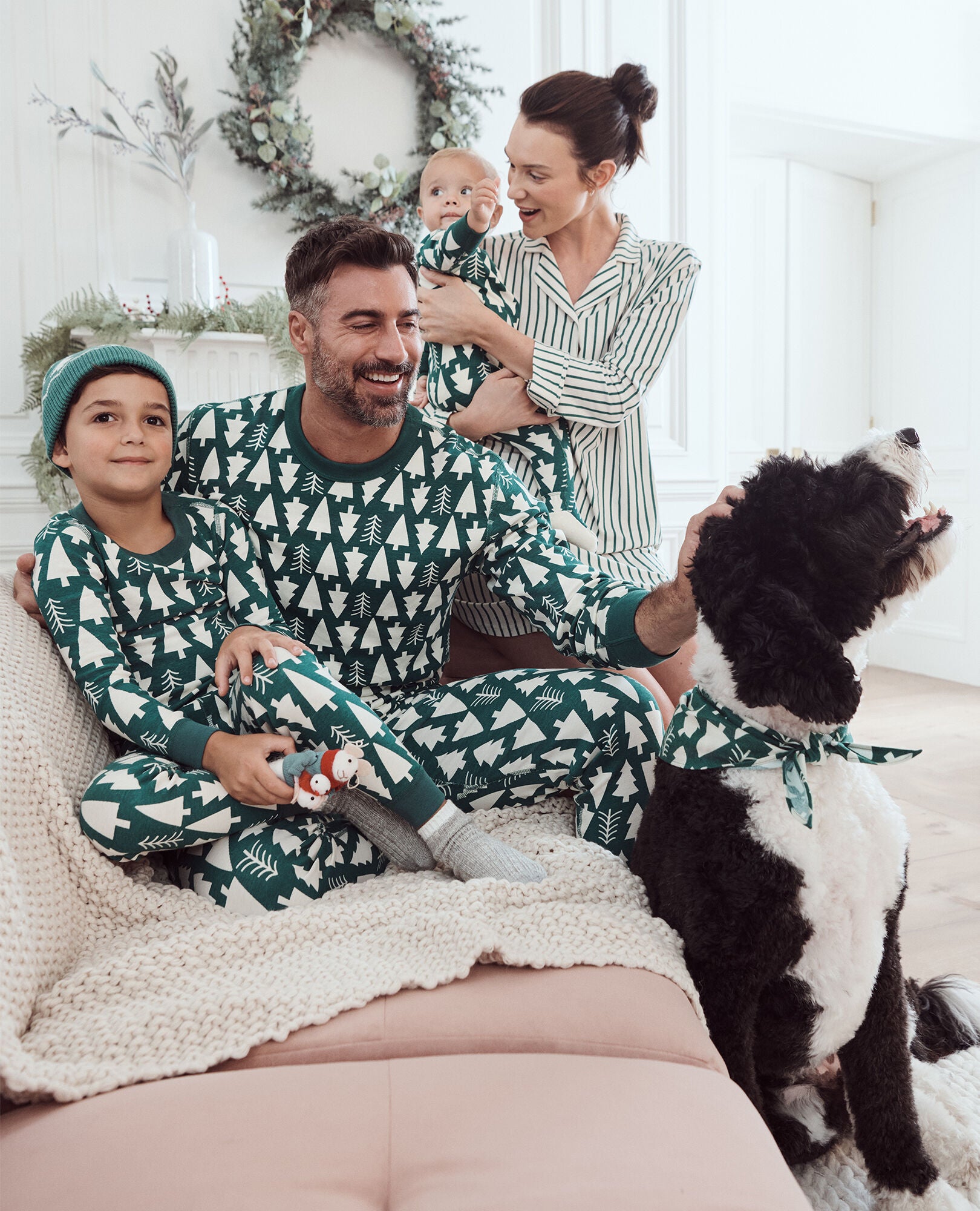 Holiday Winter Green Matching Family Pajamas Hanna Andersson