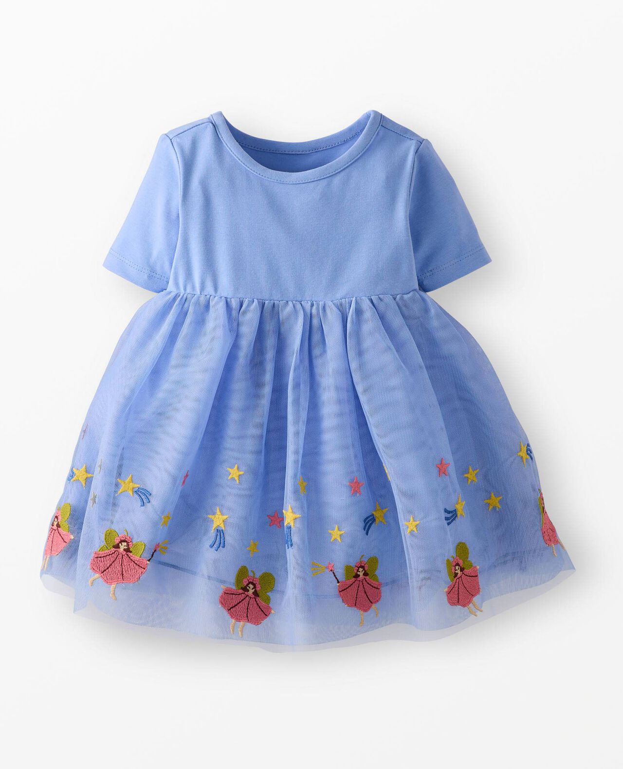 Baby Embroidered Tulle Dress in Garden Fairy on Grapemist - main