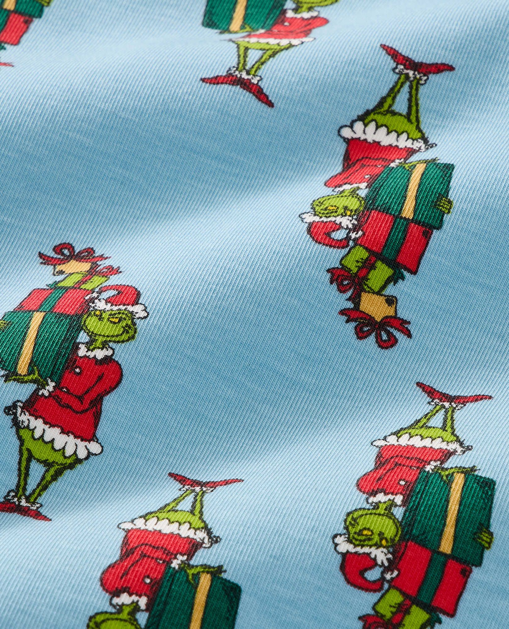 Dr. Seuss Grinch HannaSoft™ Stretch Pajama Set in Grinch Presents on Blue - main