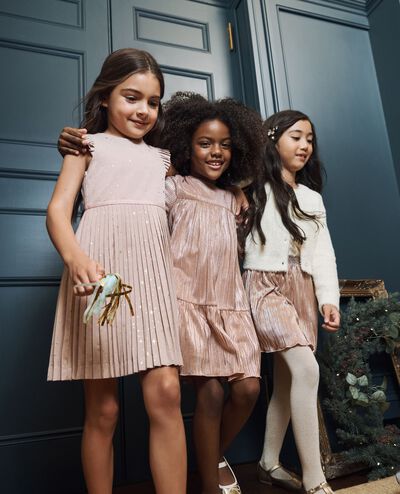 Cropped Feather Cardigan in Ecru - main