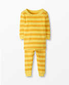 Long John Pajamas In Organic Cotton in Swedish Yellow/Golden Hour - main