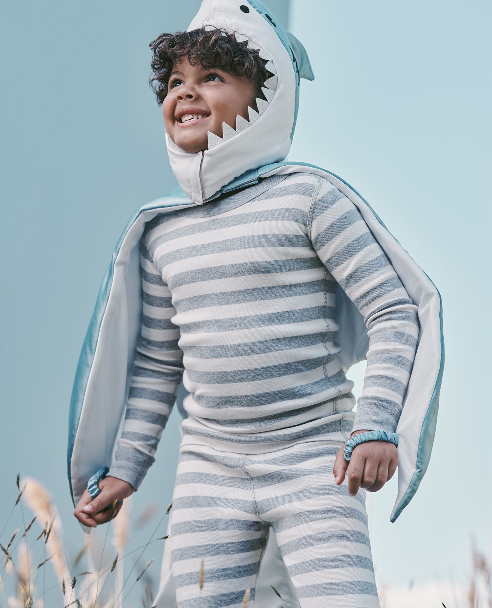 Kids Striped Long John Pajama Set