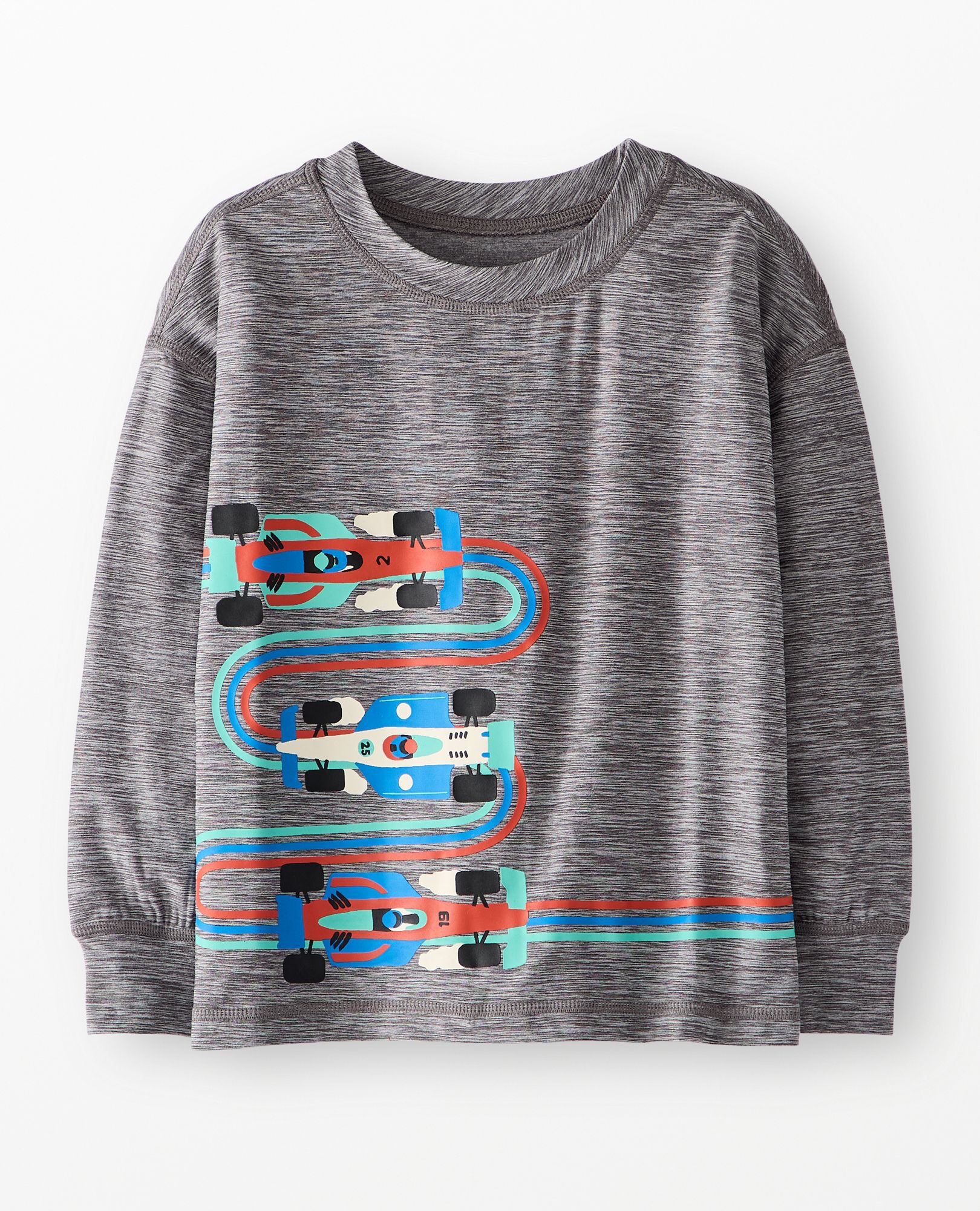 Long Sleeve Relaxed Fit Active UV Graphic T-Shirt in Race Cars - main