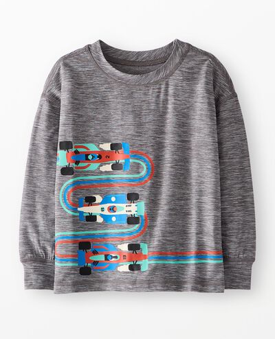 Long Sleeve Relaxed Fit Active UV Graphic T-Shirt in Race Cars - main