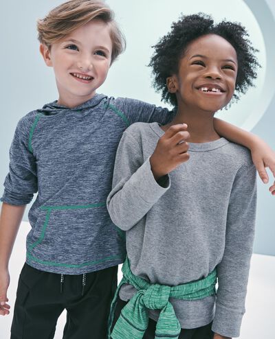 Waffle Crewneck in Dark Heather Grey - main