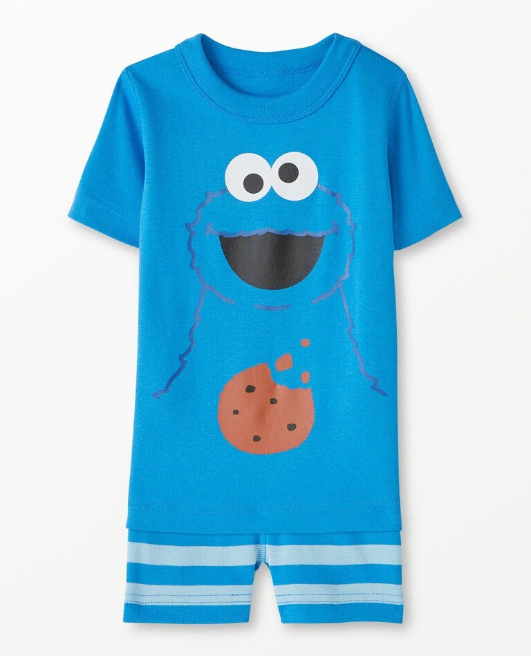 Kids Sesame Street Short John Pajama Set in Cookie Monster - main