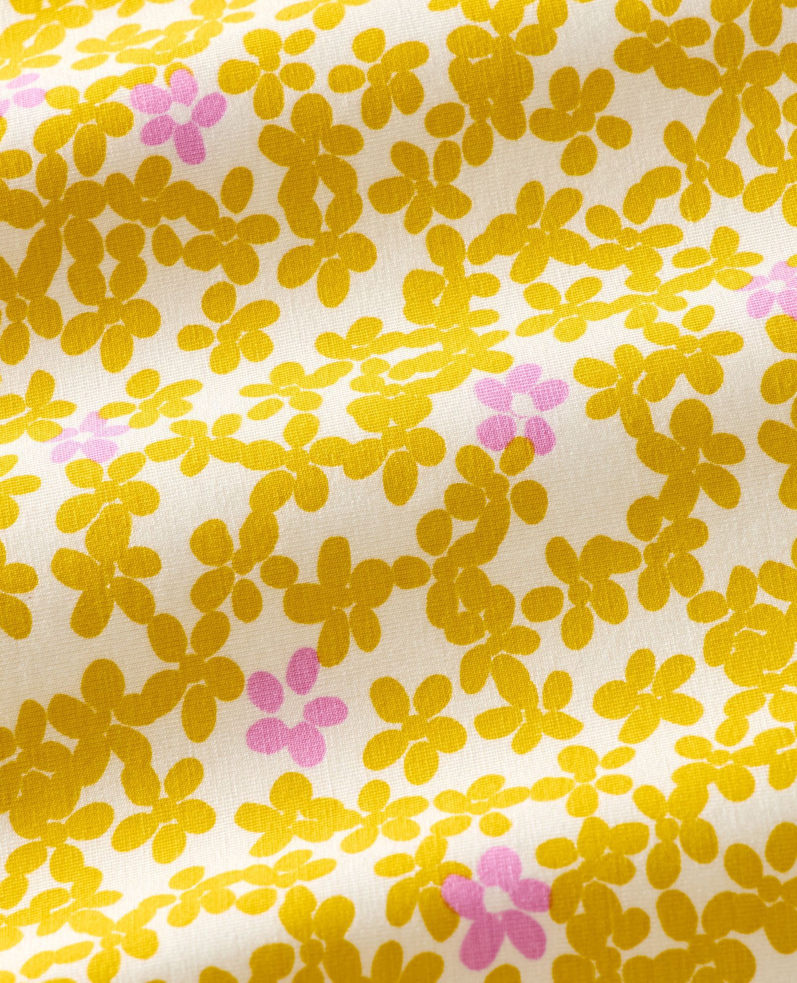 Women's Short Sleeve HannaSoft™ Pajama Set in Scattered Daisies on Ecru - main