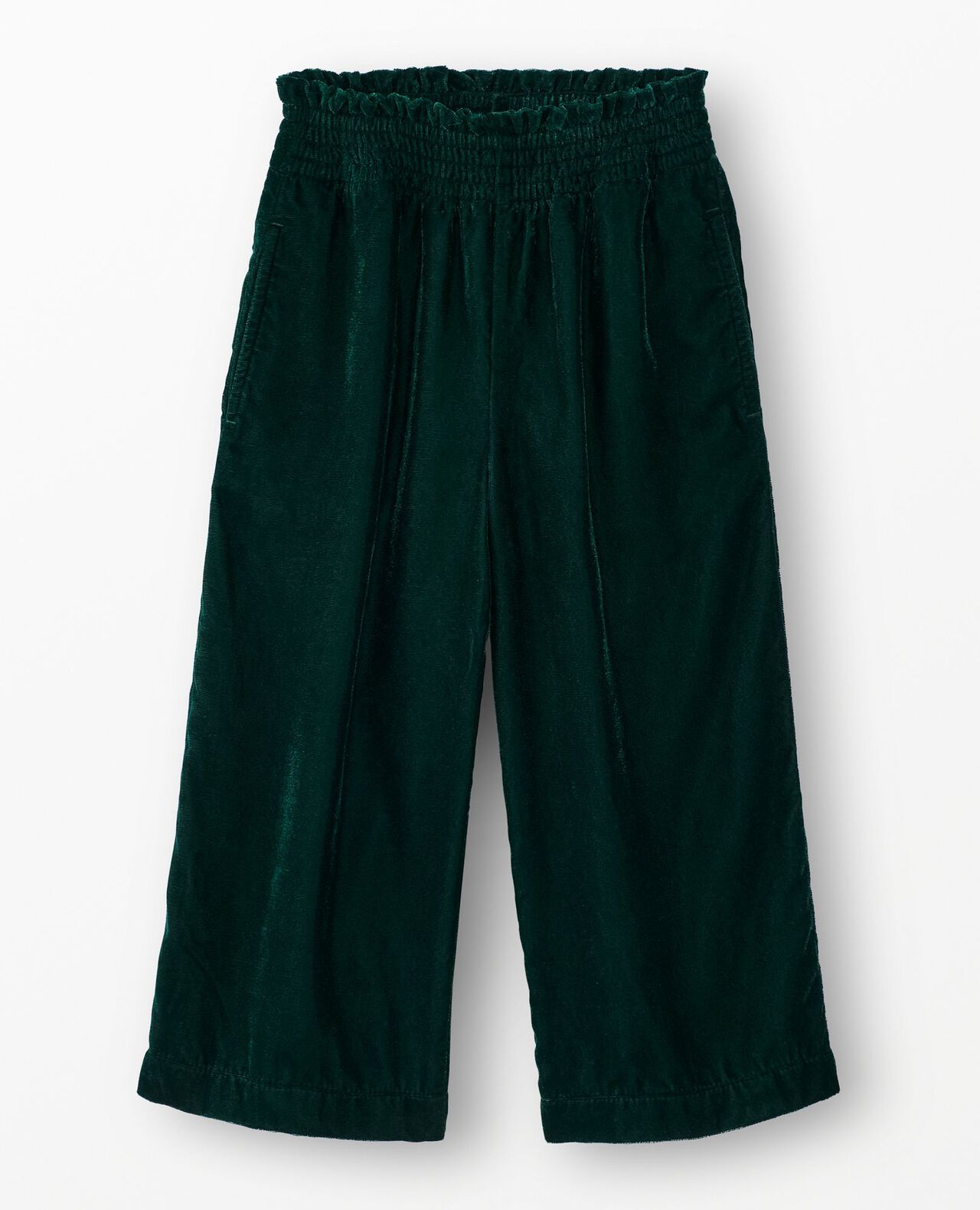 Velvet Wide Leg Pants in Malachite - main