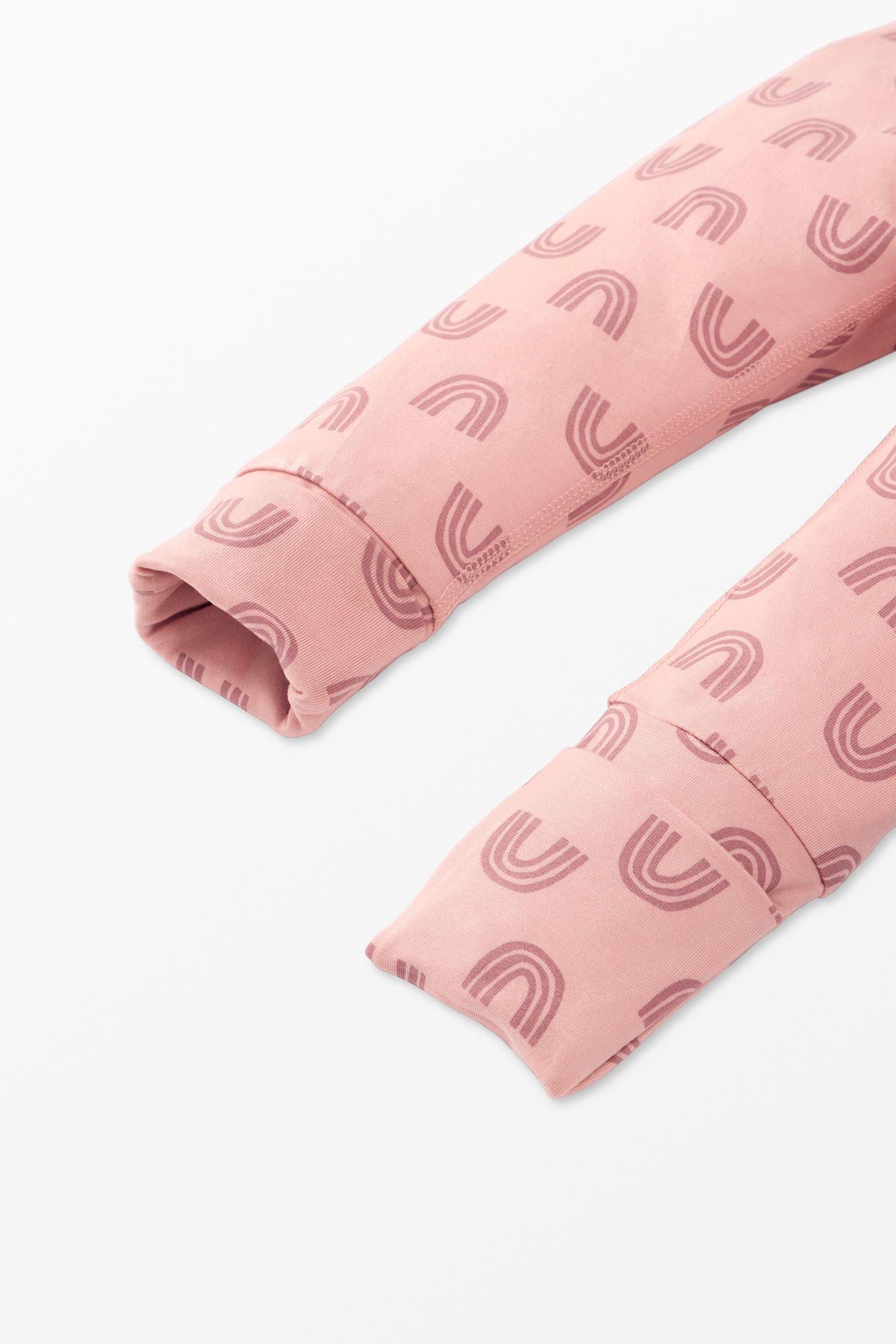 Baby Layette Wiggle Pants in HannaSoft™ in Blush Pink Rainbow - main