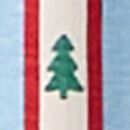 Adult Holiday Relaxed Fit Pajama Set in Tree Ribbons on Blue - swatch