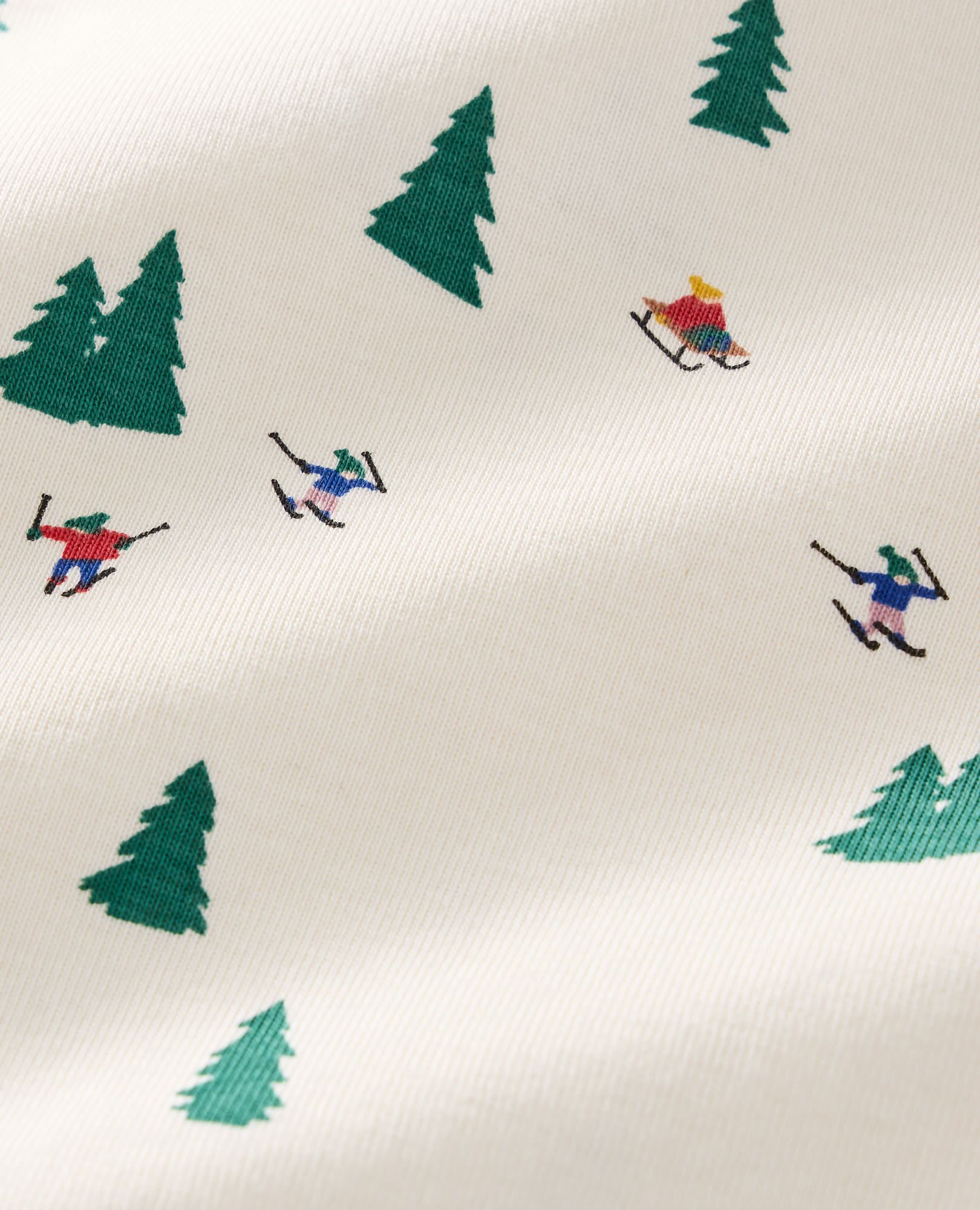 Women's Holiday Wide Leg Pajama Set in Glade Skiing - main