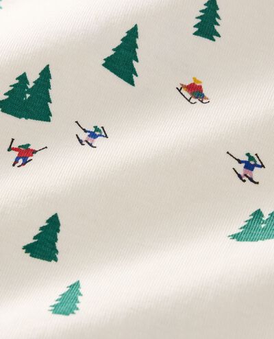 Women's Holiday Wide Leg Pajama Set in Glade Skiing - main