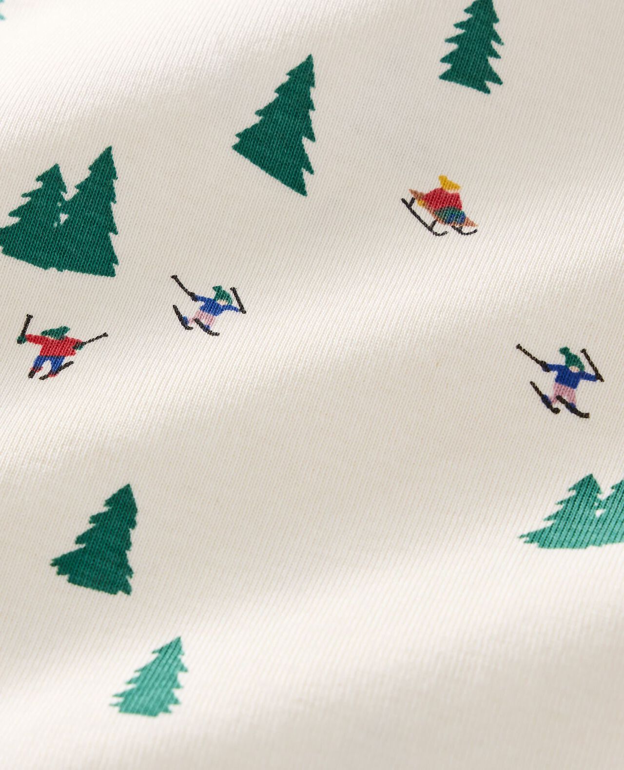 Women's Holiday Wide Leg Pajama Set in Glade Skiing - main