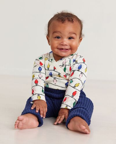 Baby Sweater Leggings in Navy Blue - main