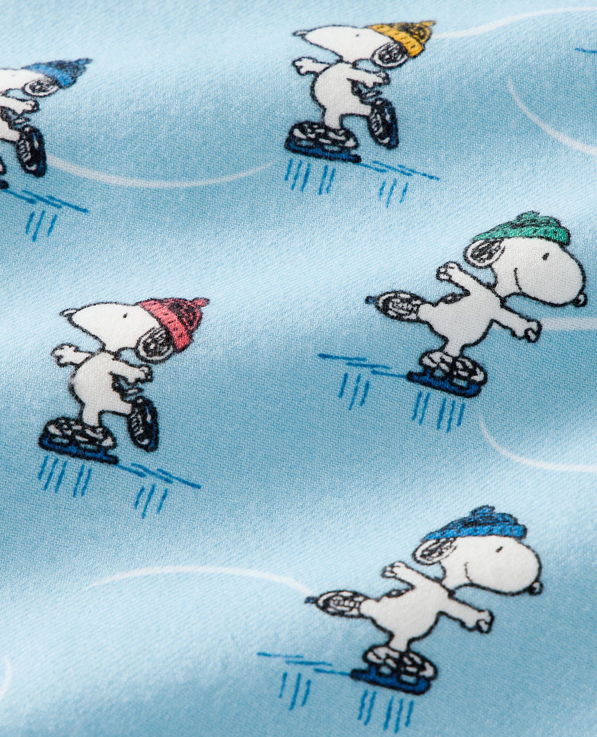 Adult Peanuts Holiday Flannel Pajama Pants in Snoopy Ice Skating Rink - main