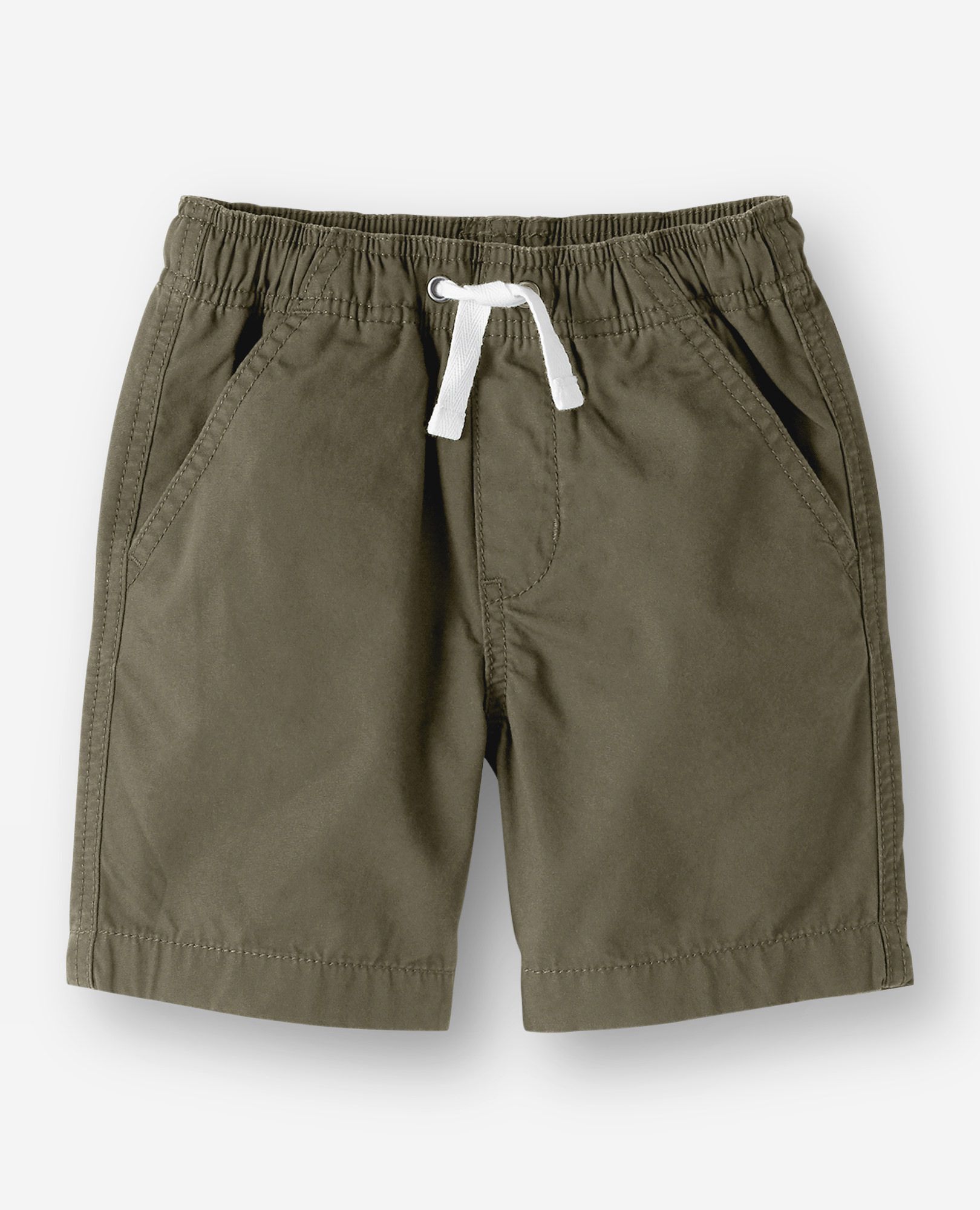 Canvas Shorts in Green Olive - main