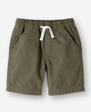 Canvas Shorts in Green Olive - main